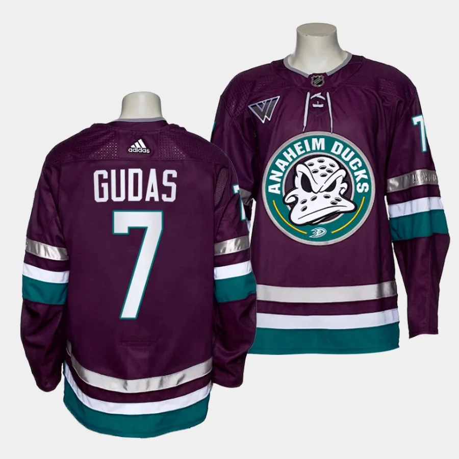 radko gudas ducks purple 2023 2430th anniversary authentic pro primegreenjersey