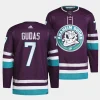 radko gudas ducks purple 2023 2430th anniversary primegreen authentic projersey