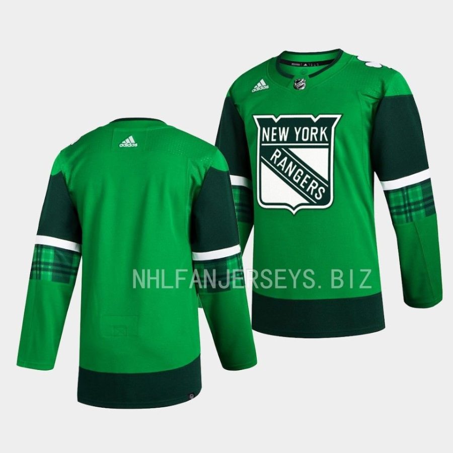 rangers 2023 st. patricks day green men jersey