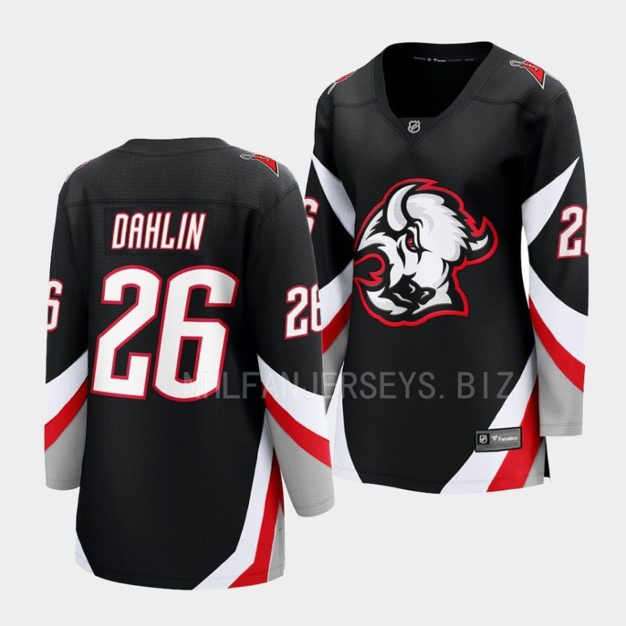 rasmus dahlin sabres black goathead alternate women jerseys