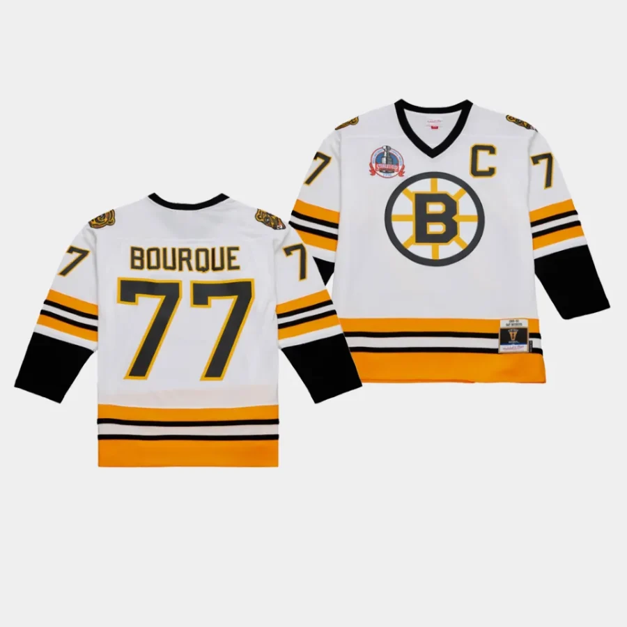 ray bourque bruins white blue line 1989 throwback jersey