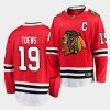 red chicago blackhawks sideline jonathan toews jersey 0