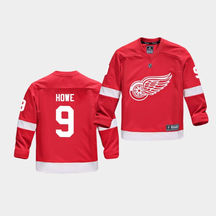 red red wingssideline gordie howe jersey