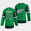 red wings david perron primegreen authentic green 2023 st. patricks day jersey