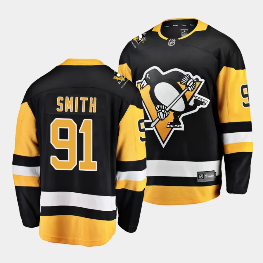 reilly smith penguins black home breakaway player jersey