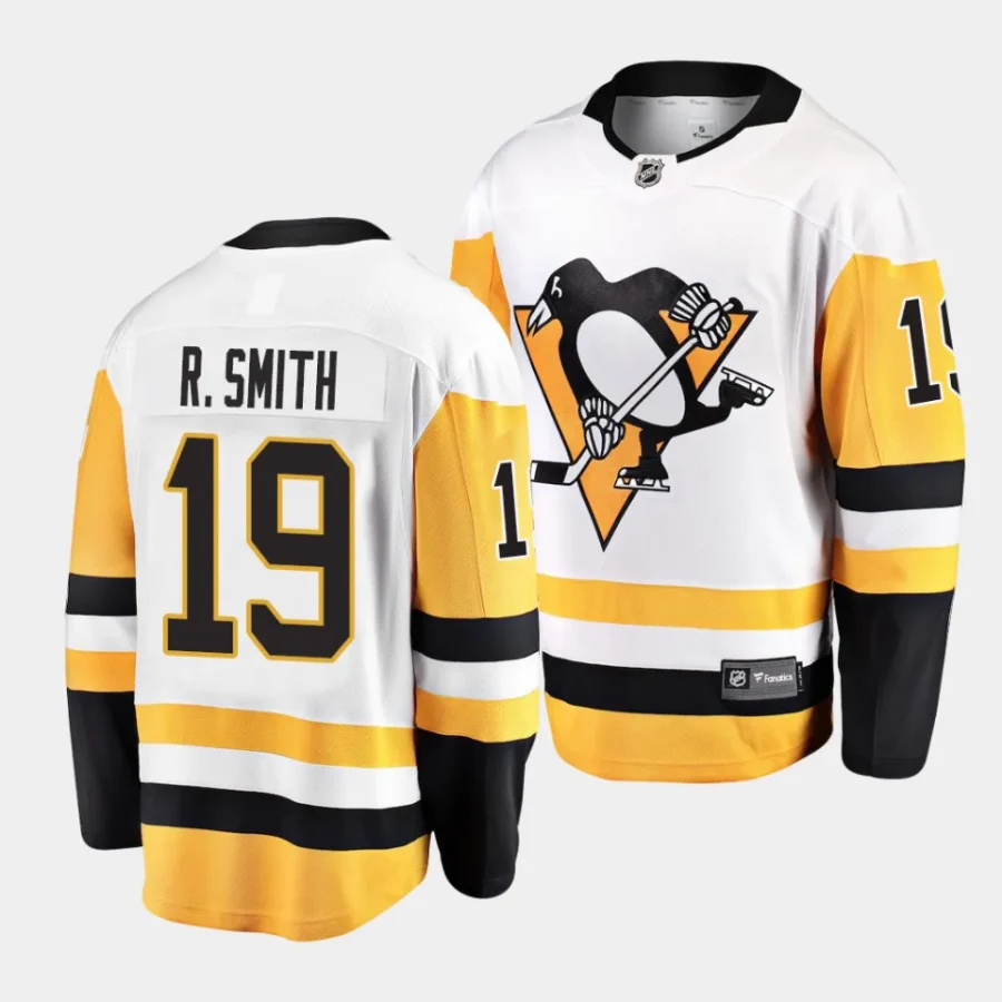 reilly smith penguins white away breakaway player jersey 0