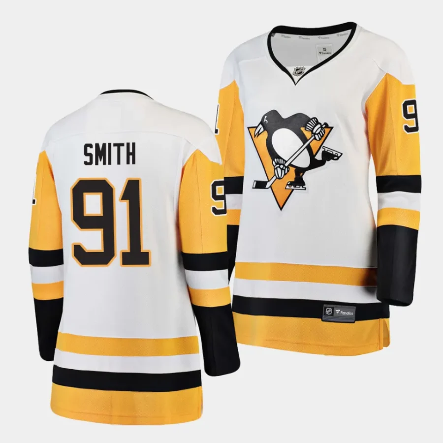 reilly smith penguins white away women jerseys