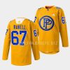 rickard rakell penguins yellow 2023pennies inspired special warmup jersey