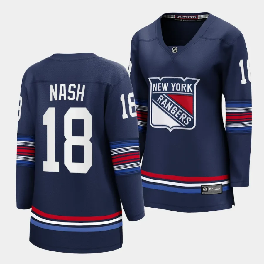 riley nash rangers navy alternate women jerseys