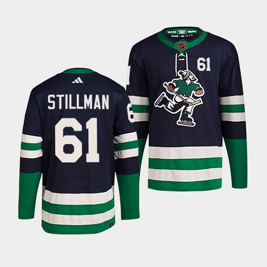 riley stillman canucks navy 2022reverse retro 2.0 authentic primegreen jersey