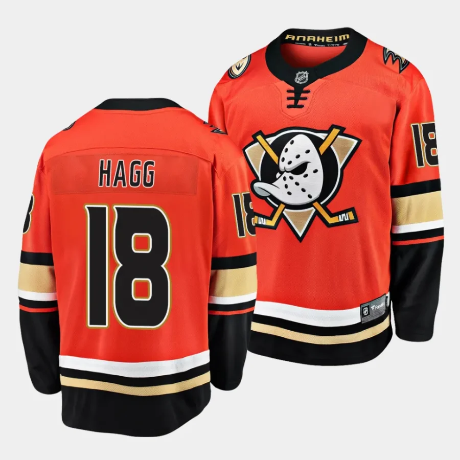 robert hagg ducks orange home breakaway player jersey