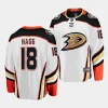 robert hagg ducks white away breakaway player jersey