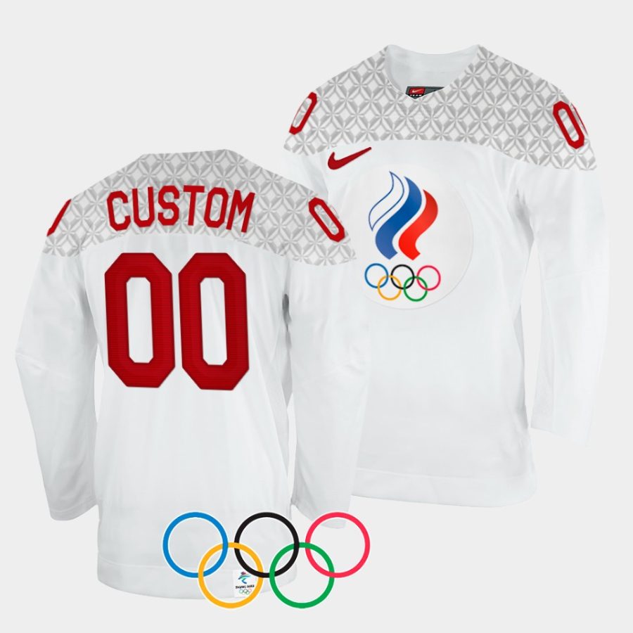 roc hockey custom 2022 winter olympics away white jersey