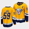 roman josi predators yellow 2022special edition 2.0 breakaway jersey