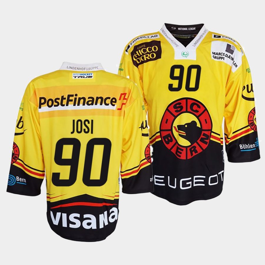 roman josi sc bern yellow ice hockey club menjersey