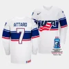 ronnie attard usa 2023 iihf world championship home white jersey