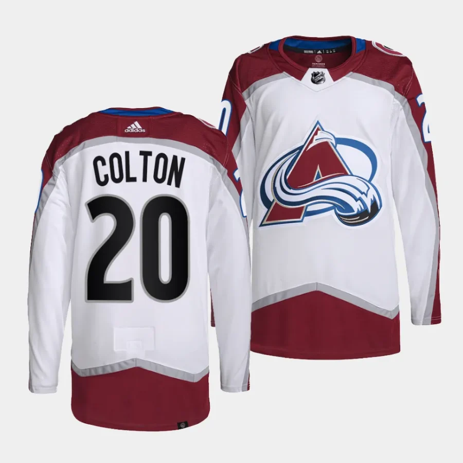 ross colton avalanche white away primegreen authentic projersey