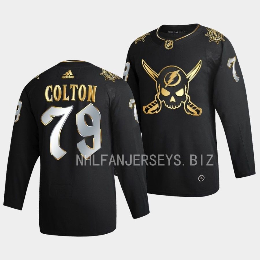 ross colton lightning 2023 black gasparilla inspired golden edition jersey