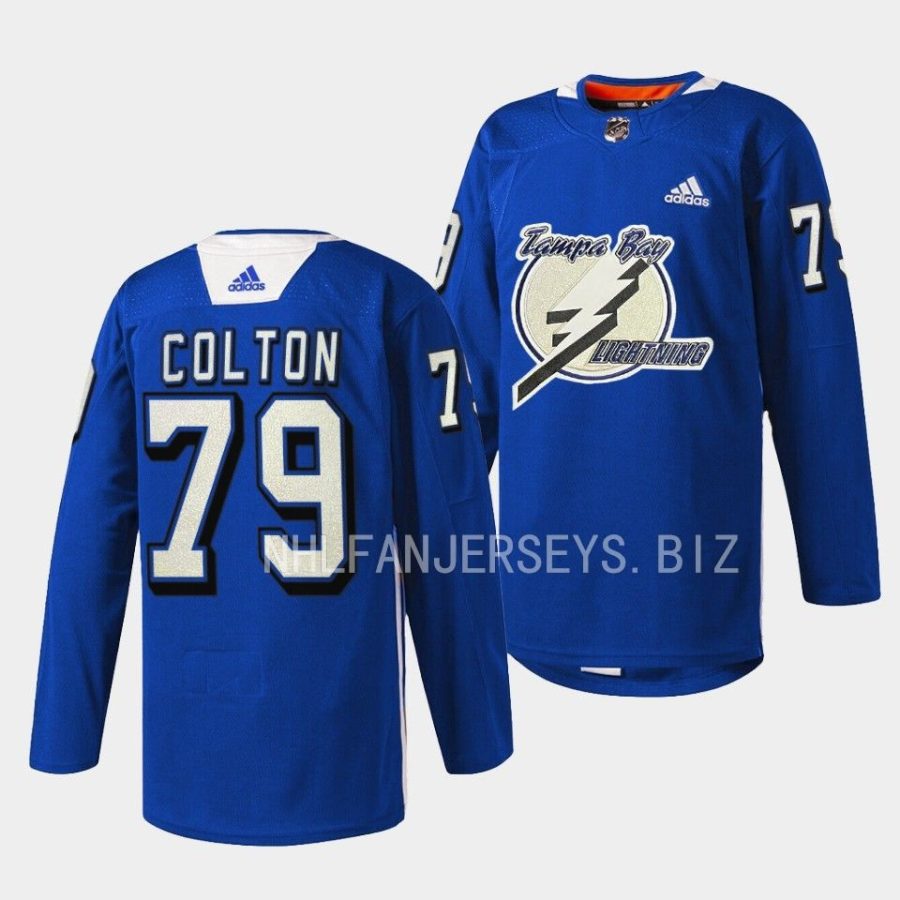 ross colton lightning blue primary logo practice jersey