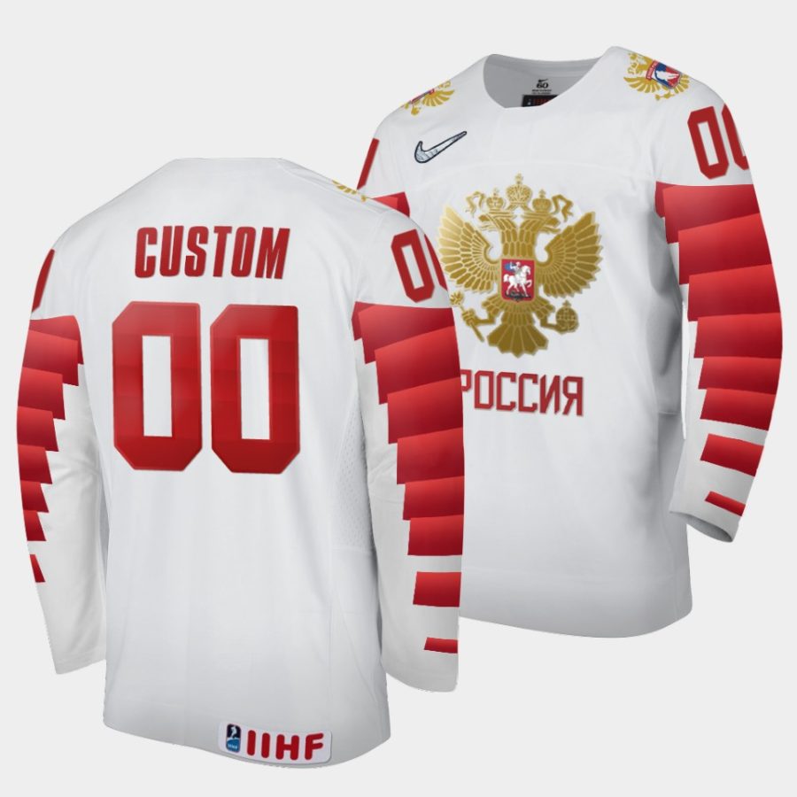 russia custom 20222022 iihf world junior championship white home jersey