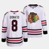 ryan donato blackhawks white away primegreen authentic projersey