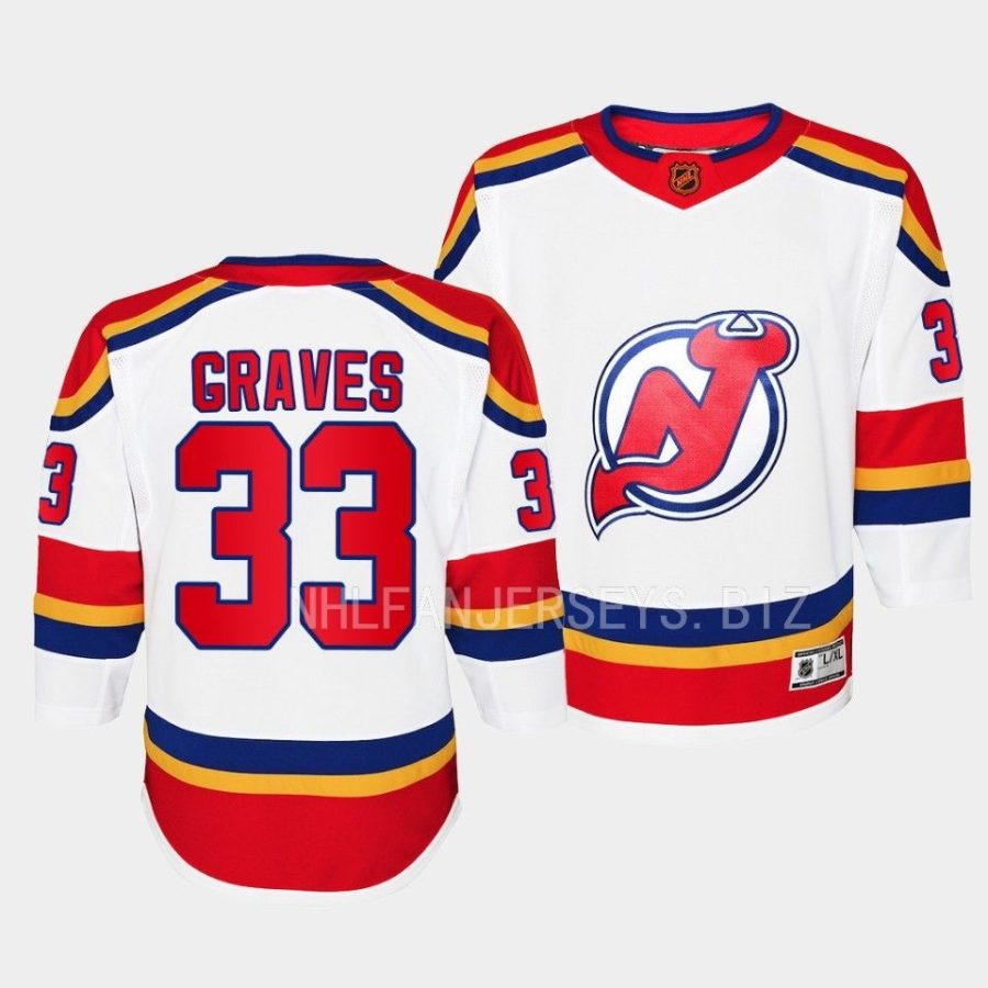 ryan graves devils 2022special edition 2.0 youth white jersey