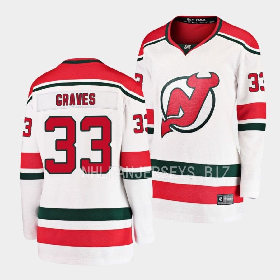 ryan graves devils white heritage women jerseys