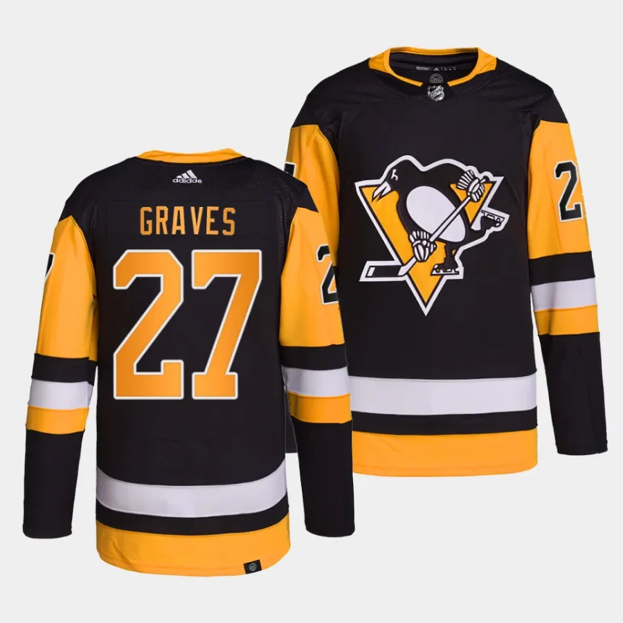 ryan graves penguins black home authentic pro jersey