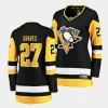 ryan graves penguins black home women jerseys