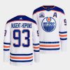 ryan nugent hopkins oilers white 2022lee ryan hall of fame patch away jersey