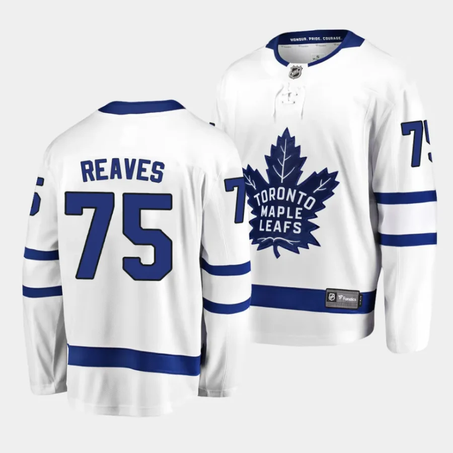 ryan reaves maple leafs white away breakaway player jersey