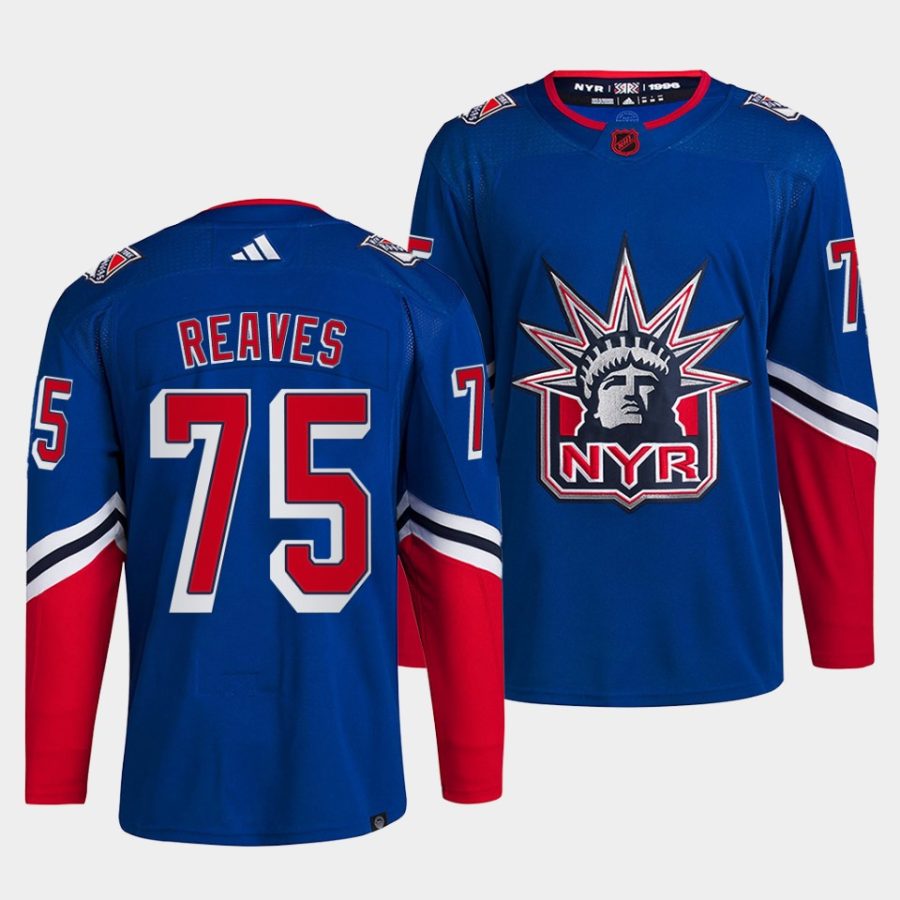 ryan reaves rangers blue 2022reverse retro 2.0 authentic primegreen jersey