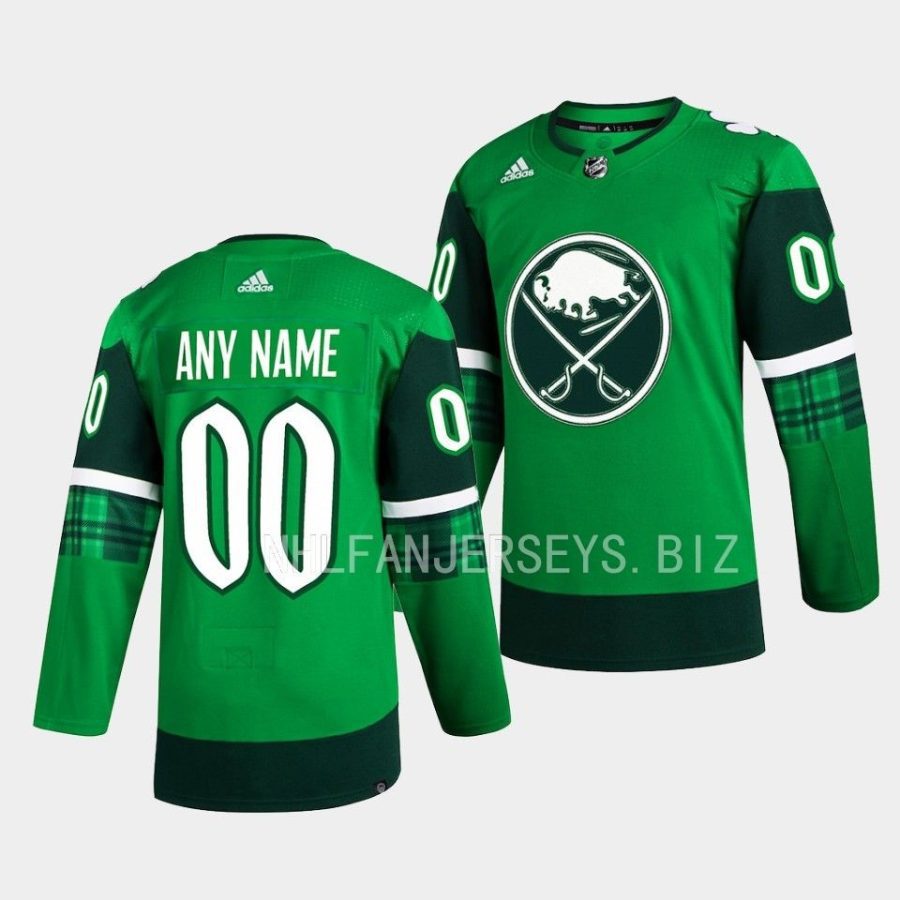 sabres custom primegreen authentic green 2023 st. patricks day jersey