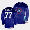 sacha treille france 2023 iihf world championship away blue jersey