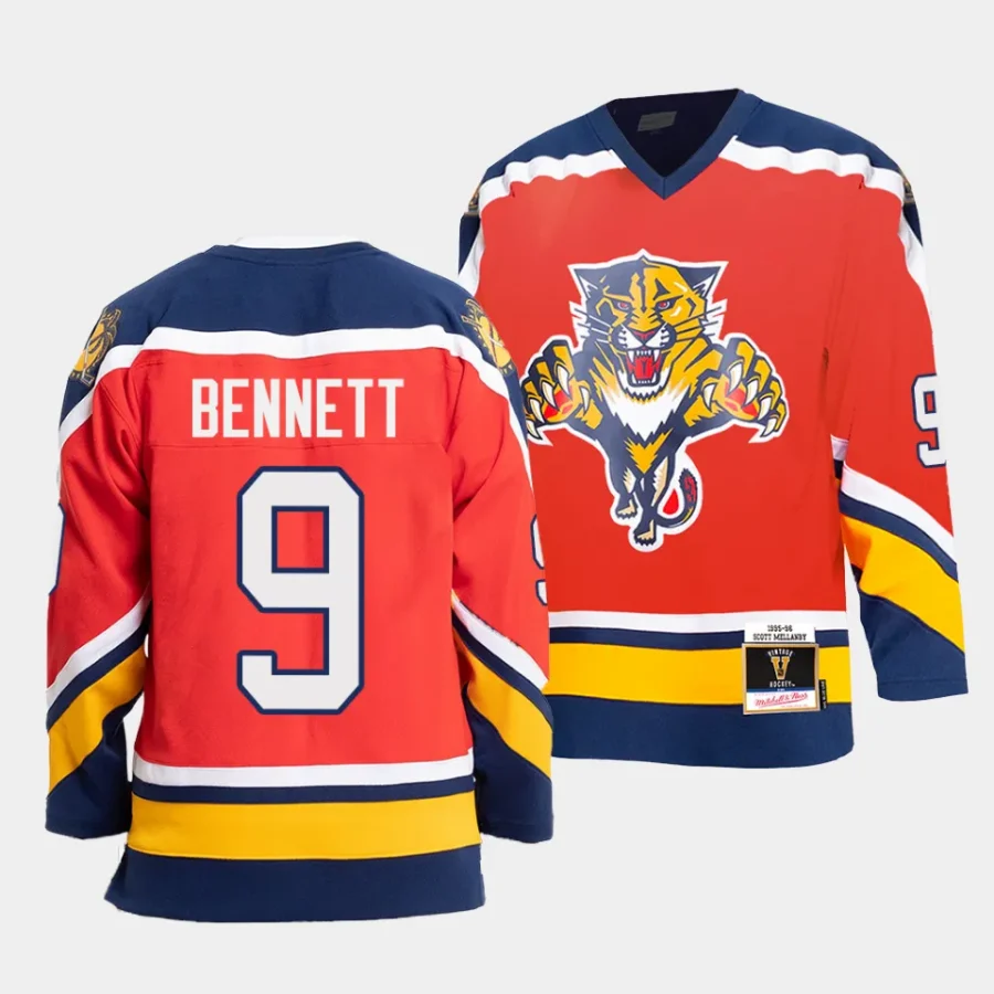 sam bennett panthers red 95 96 authentic blue line jersey