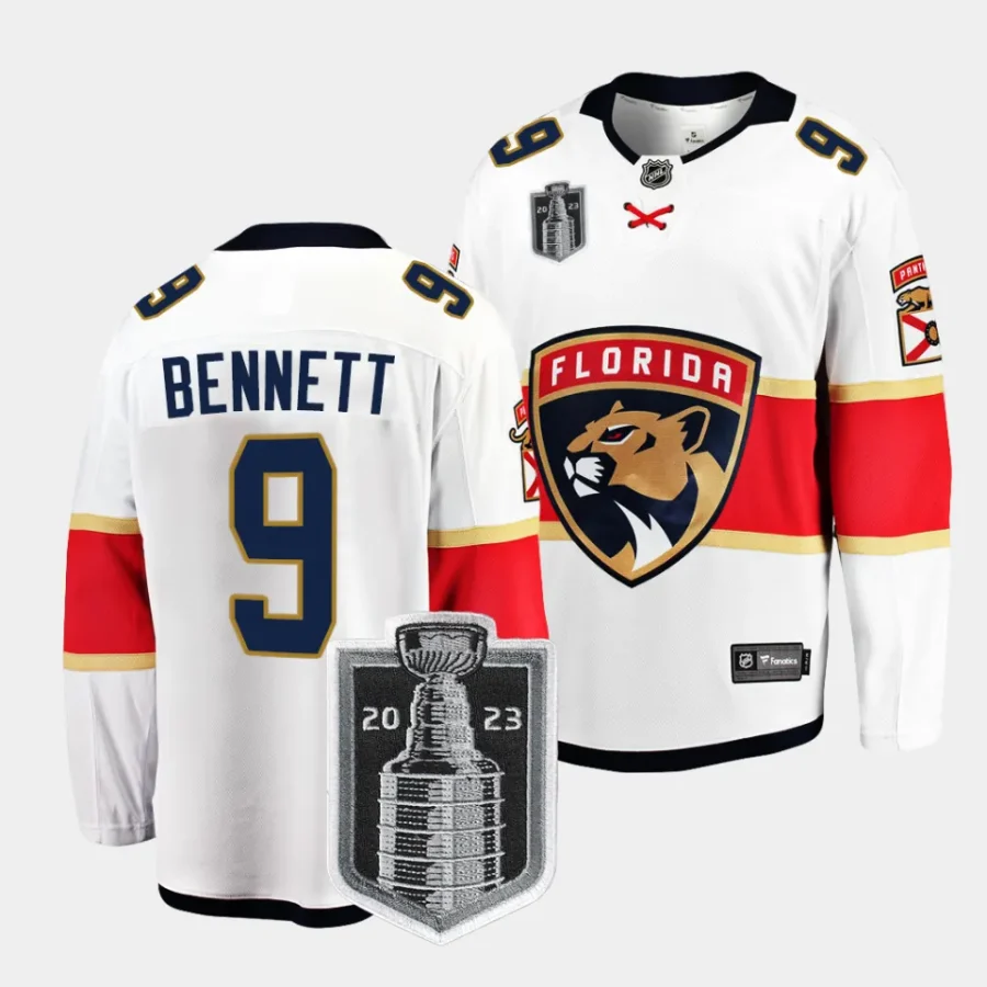 sam bennett panthers white 2023 stanley cup final away jersey