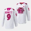 sam bennett panthers white 2023pink in the rink limited jersey