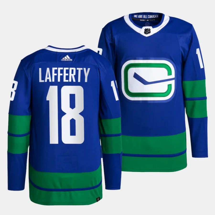 sam lafferty canucks blue alternate primegreen authentic projersey