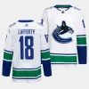 sam lafferty canucks white away primegreen authentic projersey