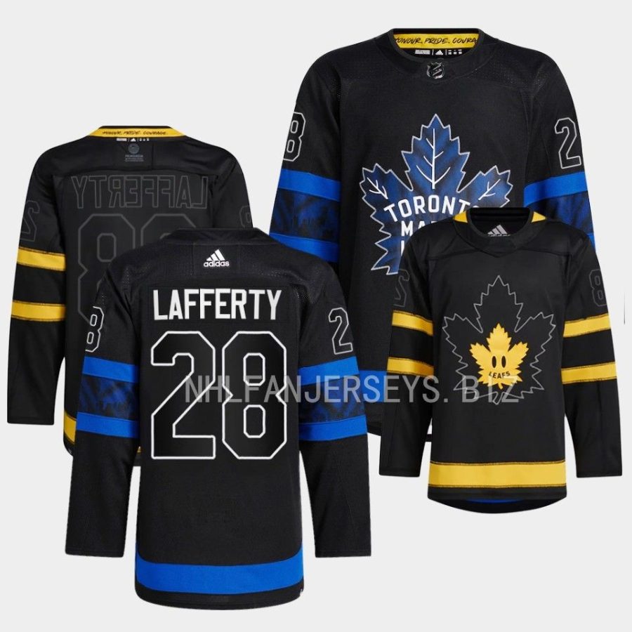 sam lafferty maple leafs black drew house alternate jersey