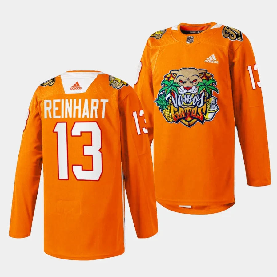 sam reinhart panthers orange 2024 vamos gatos specialty jersey