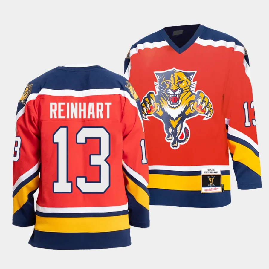 sam reinhart panthers red 95 96 authentic blue line jersey