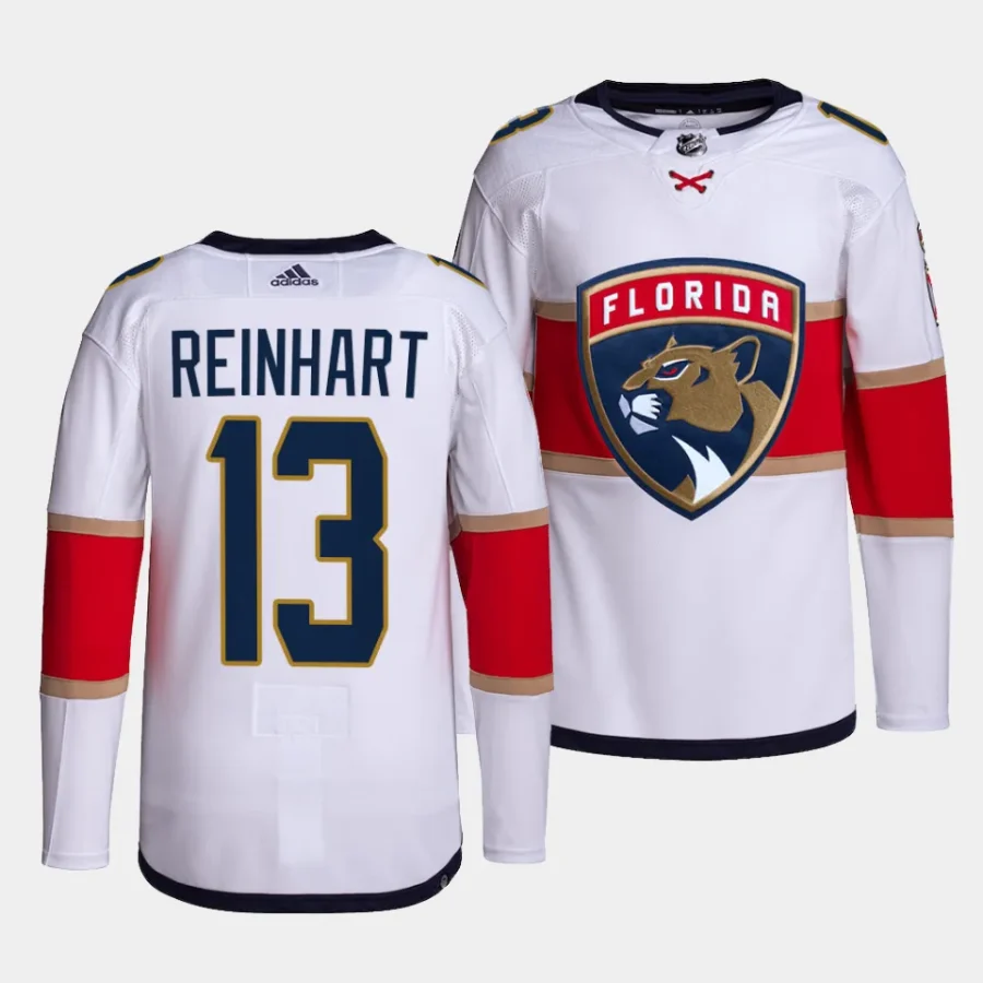 sam reinhart panthers white away primegreen jersey