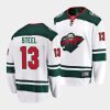 sam steel wild white away breakaway player jersey