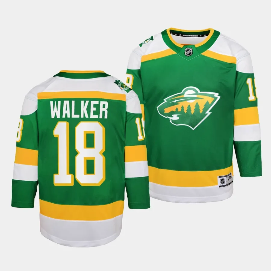 sammy walker wild 2023 24alternate youth greenreplica player jersey