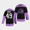 samuel girard avalanche black hockey fights cancer practice jersey