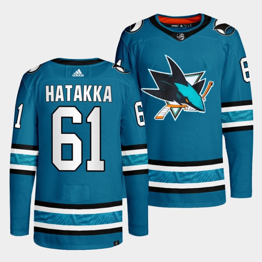 santeri hatakka sharks teal 2022 23home primegreen authentic jersey