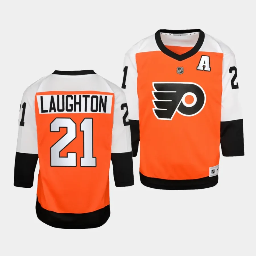 scott laughton flyers 2023 24home youth burnt orange jersey