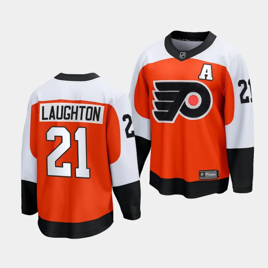 scott laughton flyers burnt orange 2023 24home premier jersey