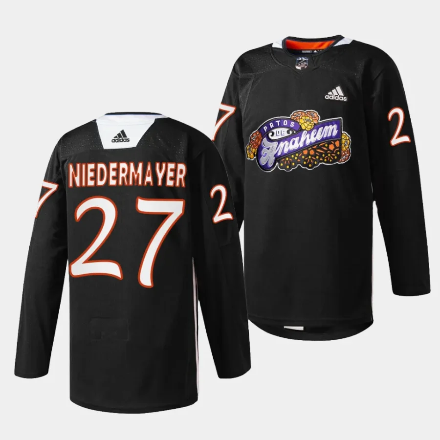 scott niedermayer ducks black 2023 dia de muertos special jersey